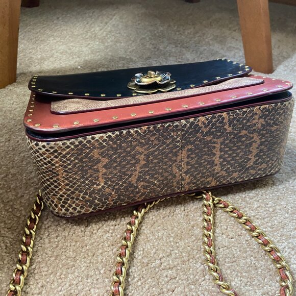 COACH MADISON MD SHOULDER BAG TEA ROSE TURNLOCK RIVETS - Picture 7 of 8
